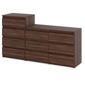 Komoda 10 Szuflad Pojemna Szafka Salon Stolik Rtv Młodzieżowy 160cm Wenge