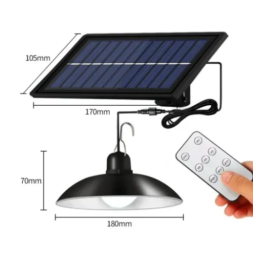 Lampa solarna żyrandol 2x panel solar + pilot 2w1 na Arena.pl