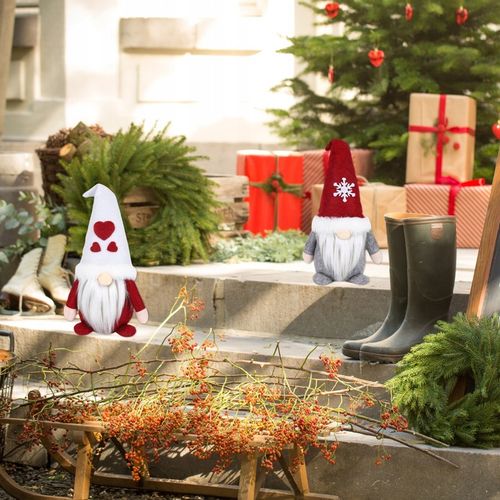 SKRZATY POD CHOINKĘ ŚWIĄTECZNE KRASNALE GNOMY OZDOBA NA ŚWIĘTA 2SZT KOMPLET na Arena.pl