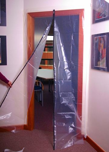 Drzwi przeciwpyłowe z zamkiem DRZWI REMONTOWE FOLIOWE Kurtyna 220x120cm na Arena.pl