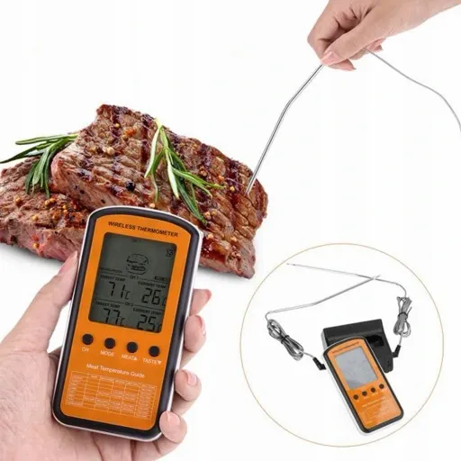TERMOMETR DO WĘDZARNI MIĘS BEZPRZEWODOWY 2 SONDY zdjęcie 3