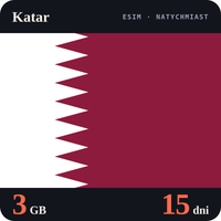Karta eSIM Internet Katar 3 GB na 15 dni - bez rejestracji