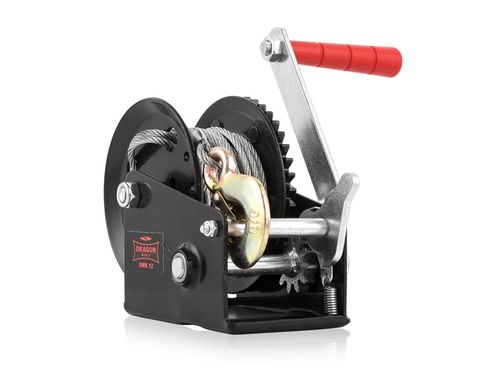 WYCIĄGARKA RĘCZNA KORBOWA LINOWA 545kg WCIĄGARKA lebiodka przenośna DRAGON na Arena.pl