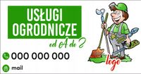 BANER REKLAMOWY 200x100 cm USŁUGI OGORODNICZE