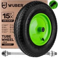 KÓŁKO KOŁO DO TACZKI 15" 4,8/4,00x8 6PR 250KG MOCNE Z DĘTKĄ POMPOWANE WUBER