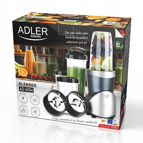 Blender Kielichowy 1200W do Smoothie, Koktajli, Mocny , Zestaw - 4 na Arena.pl