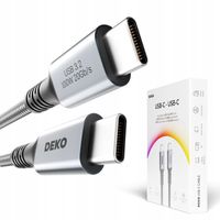 KABEL USB C SZYBKIE ŁADOWANIE 100W DO ANDROID AUTO TYP C USB3.2 KRÓTKI 1M