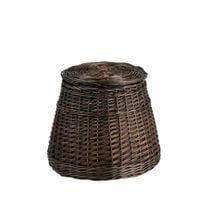 PUFA KOSZ NA ZABAWKI WIKLINOWY KOSZ NA PRANIE w ciemnym kolorze Ø30/40 H33 CM