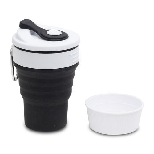 Kubek silikonowy 350ml Flexi, czarny na Arena.pl