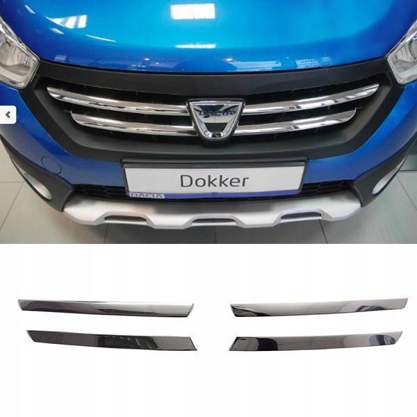 Dacia DOKKER - Listwy CHROM GRILL atrapa tuning zdjęcie 1