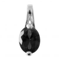 SREBRNY WISIOREK Z CZARNĄ CYRKONIĄ SREBRO PRÓBY 925