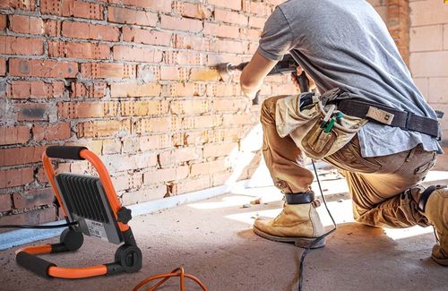 Halogen LED Roboczy Budowlany 100W Naświetlacz przenośny z rączką na Arena.pl