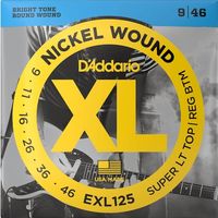 Struny do gitary elektrycznej Daddario XL NICKEL EXL125 9-46 SUPER LIGHT