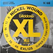 Struny do gitary elektrycznej Daddario XL NICKEL EXL125 9-46 SUPER LIGHT