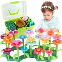 KLOCKI KWIATKI OGRÓD KONSTRUKCYJNE KWIATY DUŻE 75 elementów dla dzieci