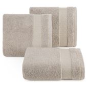 Ręcznik frotte z kolorową bordiurą NESSY 30X50 beżowy