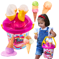 Zestaw Do Piaskownicy Lody Foremki Wiaderko Piasku 5743