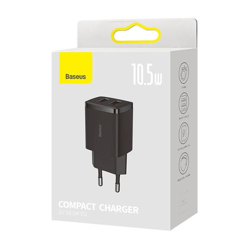 ładowarka sieciowa baseus compact quick charger, 2x usb, 10.5w na Arena.pl