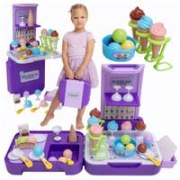 Cukiernia lodziarnia sklep z lodami w walizce przenośna kuchnia zestaw XXL