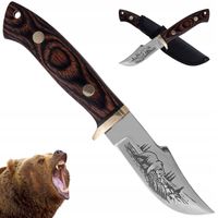 Nóż Wojskowy Myśliwski Bushcraft Ostry Stal Nierdzewna 420 Survival Grawer