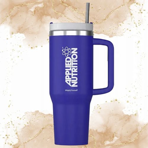 KUBEK TERMICZNY ZE STALI NIERDZEWNEJ ZE SŁOMKĄ DO SAMOCHODU TERMOS 1200ml na Arena.pl