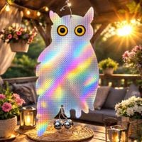 zawieszana odblaskowa sowa z efektem hologramu