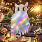 zawieszana odblaskowa sowa z efektem hologramu