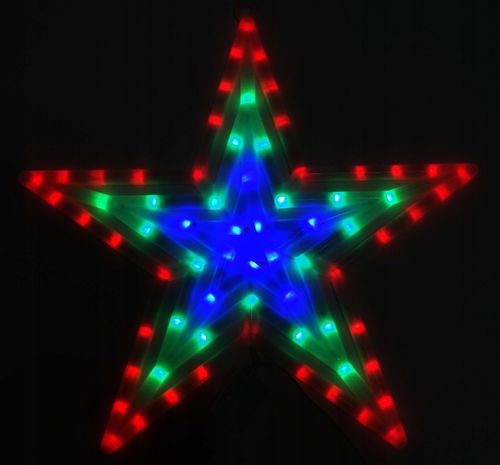OZDOBA ŚWIĄTECZNA LED GWIAZDA MULTIKOLOR ! na Arena.pl