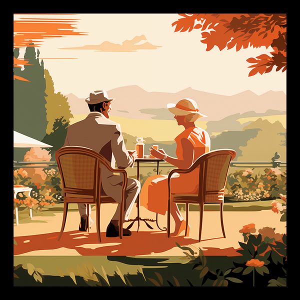 Plakat 30x30cm Retro Randka zdjęcie 2