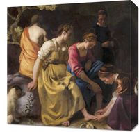 Obraz 50x50cm Diana and her Nymphs, Vermeer Vintage