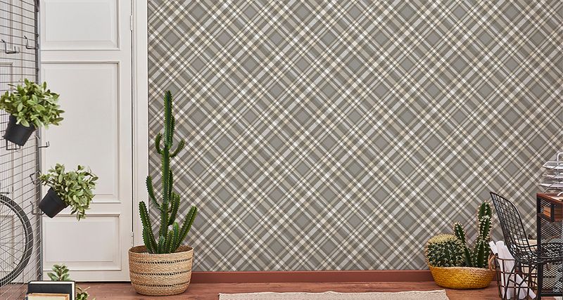 Tapeta Nowoczesny Wzór Tartanu zdjęcie 2