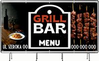BANER REKLAMOWY 100x50cm projekt w cenie różne wzory GRILL BAR MENU