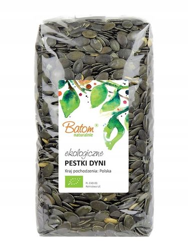 Pestki dyni ciemnozielone BIO 1kg - Batom na Arena.pl