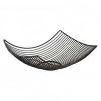 Koszyk stylowy na owoce salaterka metalowa Axentia czarna 31x23 cm