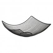 Koszyk stylowy na owoce salaterka metalowa Axentia czarna 31x23 cm