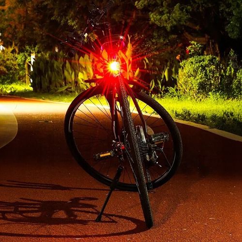 LAMPKA ROWEROWA PRZÓD + TYŁ LED LAMPKI DO ROWERU NA KIEROWNICĘ ZESTAW + BAT na Arena.pl