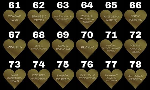 KUPONY PRZYJEMNOŚCI ZDRAPKI 12 sztuk DLA CHŁOPAKA DZIEWCZYNY WALENTYNKI na Arena.pl