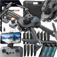 DRON E88S PRO 2 KAMERY WIFI HD ZABAWKA ZAWIS 350m 3 BATERIE BEZSZCZOTKOWY