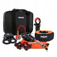 ZESTAW OFFROAD 10w1 DO WYCIĄGARKI PAS SZEKLE ZBLOCZE TORBA 4X4 KIT X-BULL