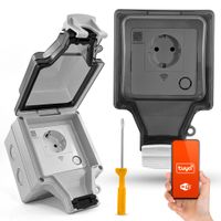 Gniazdko Natynkowe Warsztat Ogród Wi-Fi Tuya Smart Szczelne Pomiar Energii