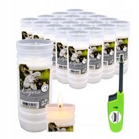 Wkłady do zniczy parafinowe Ligero3 do 3 dni 20szt Całoroczne + Zapalniczka