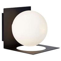 Kinkiet LAMPA ścienna ZENIT 107495 Markslojd metalowa OPRAWA łazienkowa kula szklana ball IP44 czarna biała