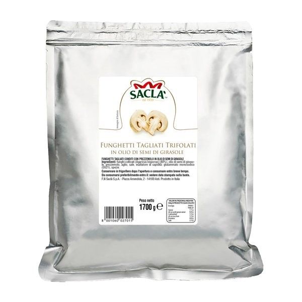 SACLA' Krojone pieczarki w przyprawach w oleju słonecznikowym 1,7 kg zdjęcie 1