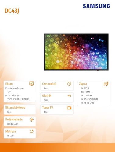 Samsung 43'' DC43J na Arena.pl
