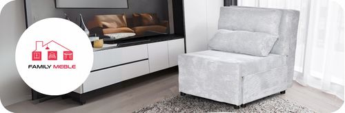 Fotel rozkładany funkcja spania KIMO pojemnik na pościel brąz na Arena.pl