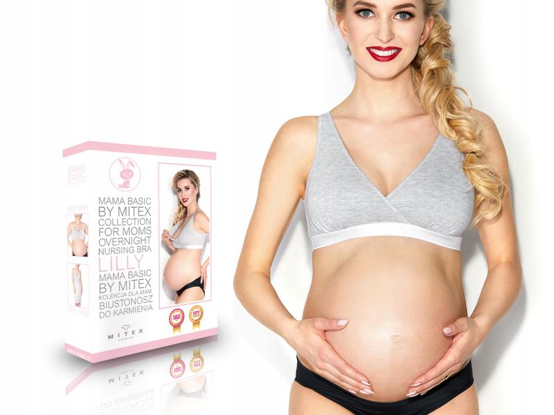 BIUSTONOSZ DO KARMIENIA MITEX LILLY, SZARY, S zdjęcie 1