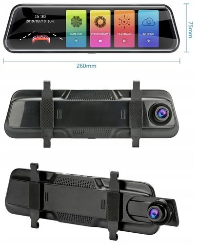 WIDEOREJESTRATOR JAZDY DOTYKOWY KAMERA COFANIA REJESTRATOR PRZÓD TYŁ MenuPL na Arena.pl