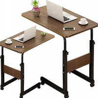 STOLIK POD LAPTOP NA KÓŁKACH MOBILNE BIURKO PRZYŁÓŻKOWE REGULOWANE LOFT
