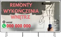 BANER REKLAMOWY 130x80cm z gotowego projektu WYKOŃCZENIA WNĘTRZ plandeka