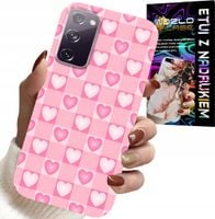ETUI DO SAMSUNG GALAXY S20 LITE - SERCA KRATKA RÓŻOWA OBUDOWA CASE + SZKŁO